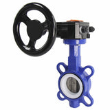 Water Butterfly Valve Elephant WCB-316L-PTFE body material - Carbon steel WCB, disk material - Stainless steel AISI 316L, seal - PTFE with gear Pro-Gear X-W