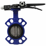 Water Butterfly Valve Elephant WCB-316L-VITON body material - Carbon steel WCB, disk material - Stainless steel aisi 316l, seal - Viton with handle, two limit switches LS-103 250V and a bracket for mounting limit switches