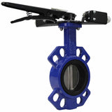 Water Butterfly Valve Elephant WCB-316L-VITON body material - Carbon steel WCB, disk material - Stainless steel aisi 316l, seal - Viton with handle, two limit switches LS-103 250V and a bracket for mounting limit switches