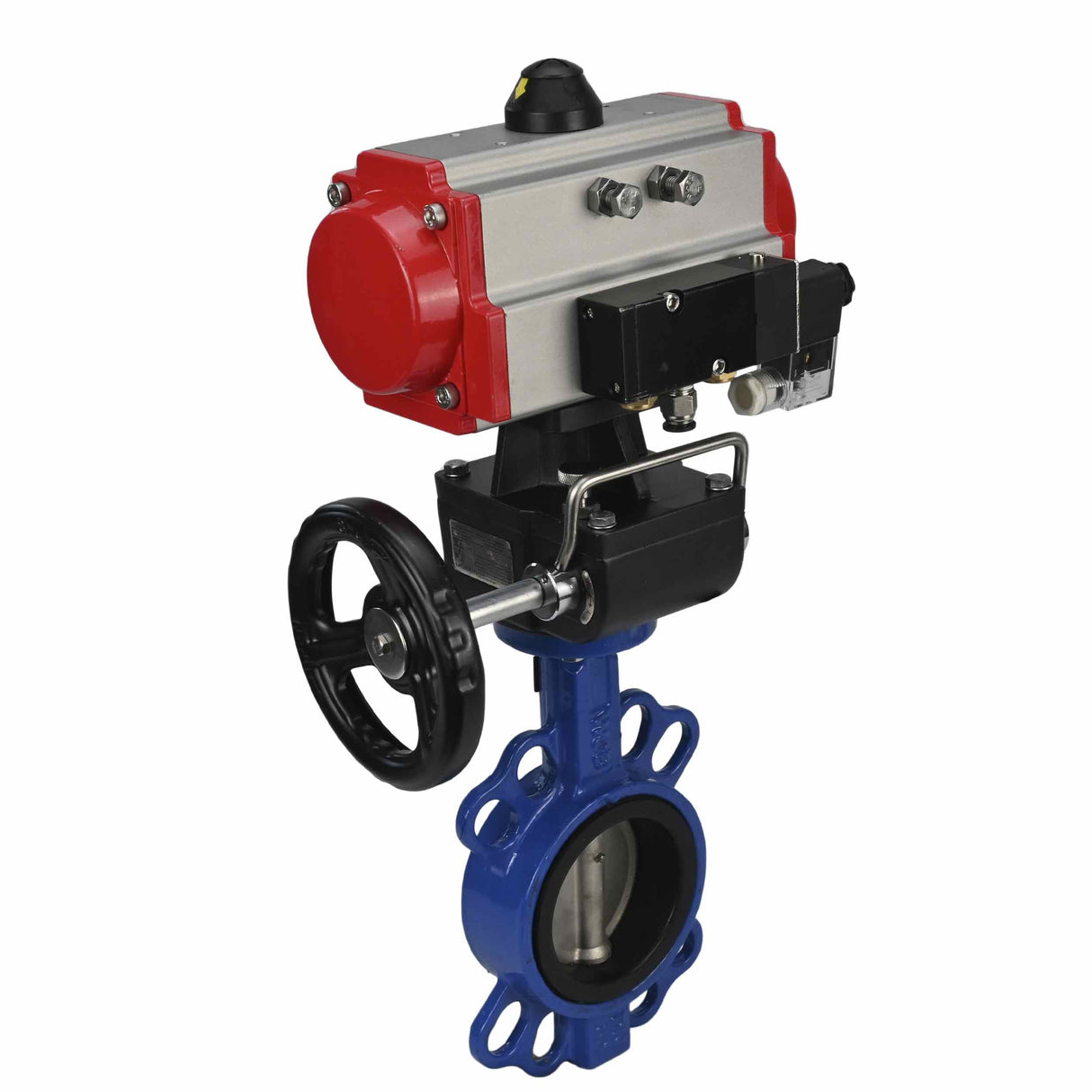 Water Butterfly Valve Elephant st-316l-viton-da-4m310-24v-hdm, body material - carbon steel WCB, disk material - stainless steel AISI 316L, seal - VITON, pneumatic actuator operated