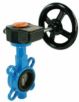 Water butterfly valve Elephant GGG50-GGG40 body material - cast iron GGG50, disk material - cast iron GGG40, seal - EPDM with gear Pro-Gear X-W