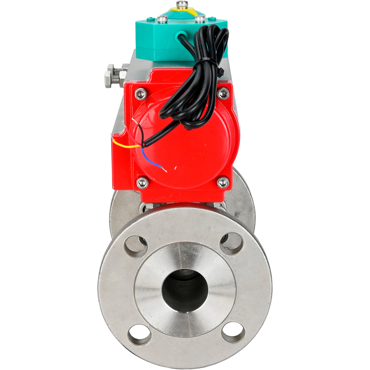 Ball valves Elephant BV3131P(3pc)-FP-F-ISO-H DN15-100 16/40 bar full-bore three-piece, flanged, 304 stainless steel, seal - PTFE, with pneumatic actuator PA-SA and ALS200D magnetic switch