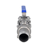 Ball valves Elephant BV3131P(3pc)-FP-W-ISO-H stainless steel SS304, full bore, three-piece, seal - PTFE, welded, with handle