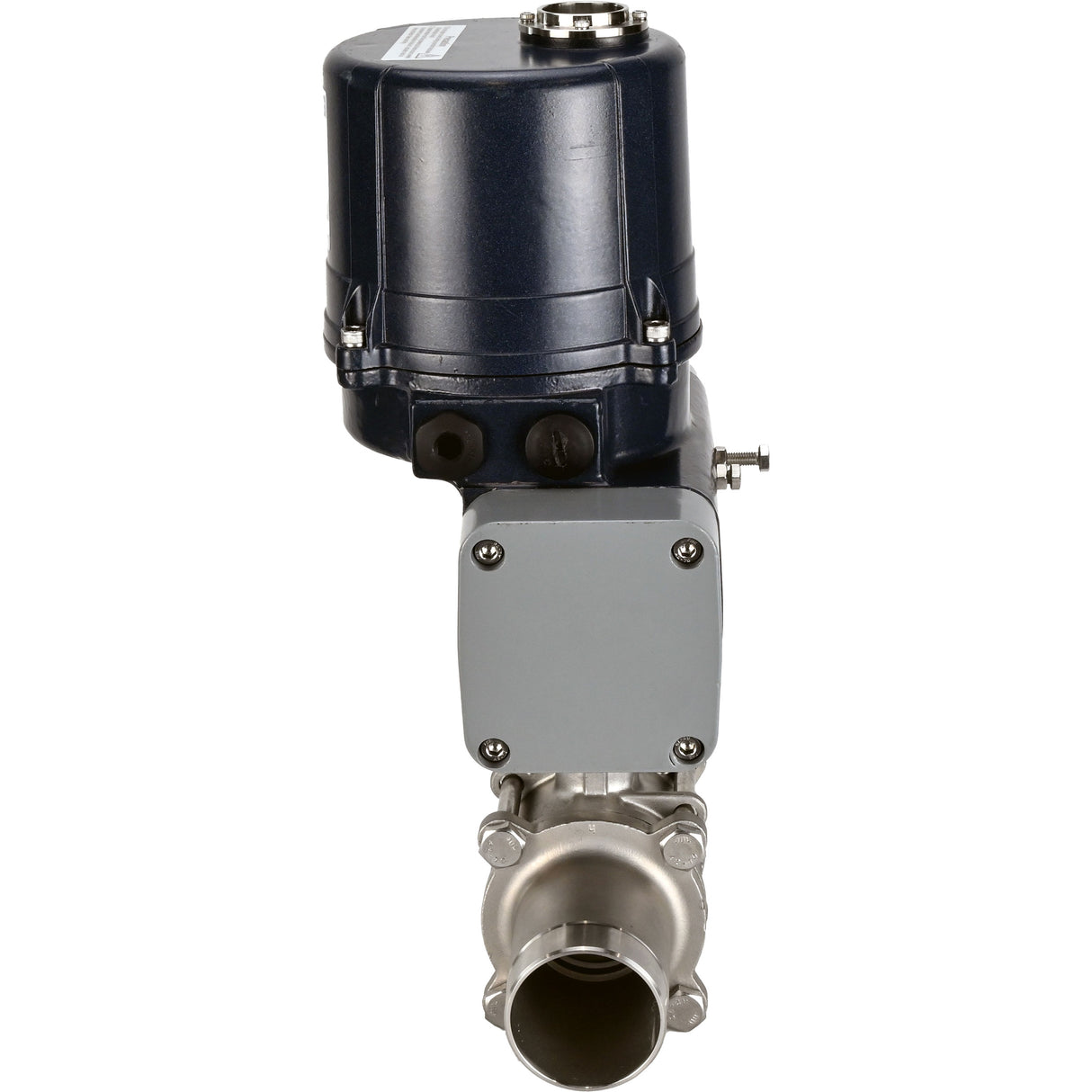 Ball valves Elephant BV3131P(3pc)-FP-W-ISO-H LONG full bore, welded, body - stainless steel SS304, seal - PTFE, with electric quarter turn actuator Elephant QTSA-N-EM-O0-220VAC