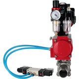 Ball valves Elephant BV3131P(3pc)-FP-W-ISO-H LONG full bore, body - stainless steel 304, for welding, with pneumatic actuator Elephant PA-SA, pneumatic distributor 4V320-10 220V, LSU APL-510N EX and ATU AFC2000
