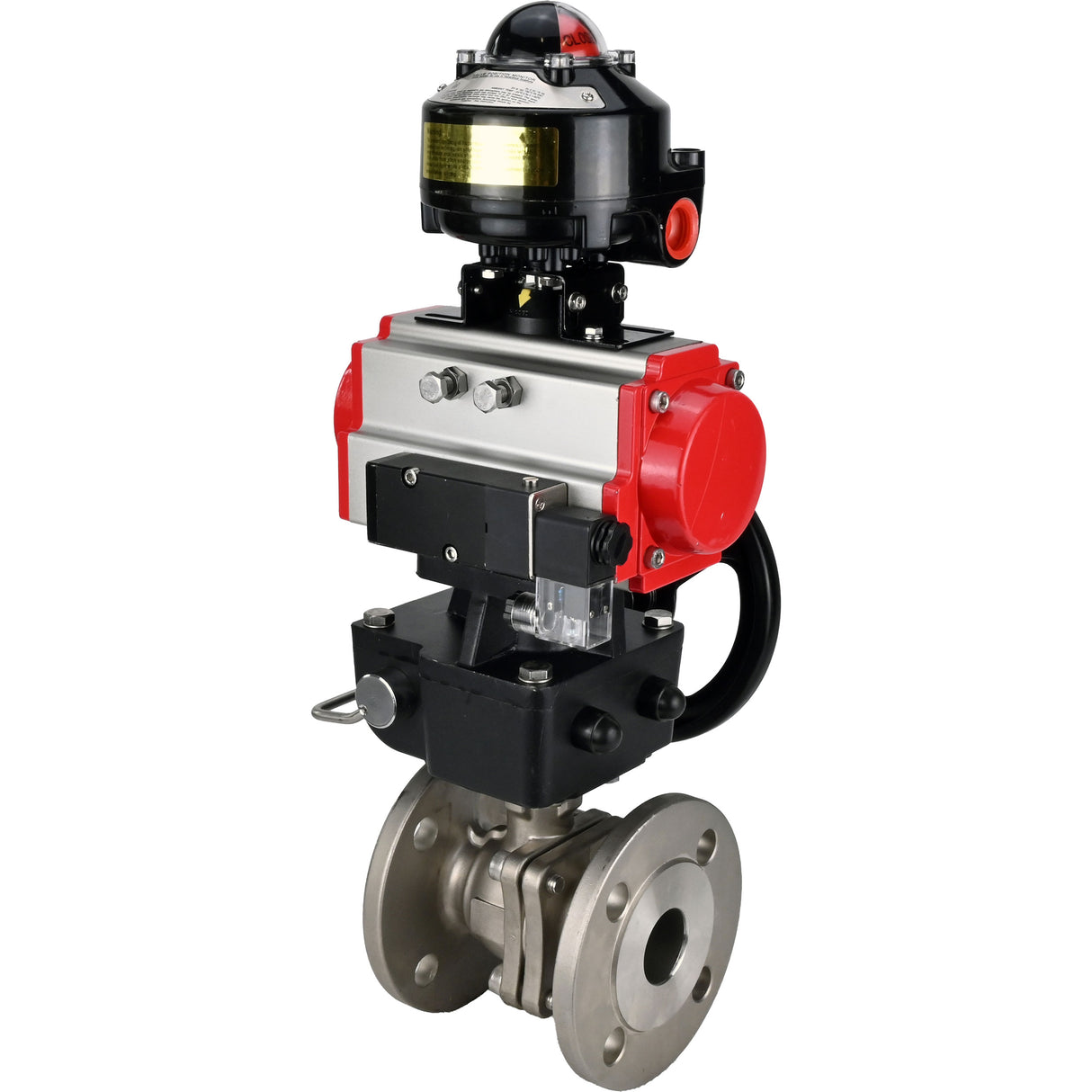 Ball valves Elephant BV3232P(2pc)-FP-F-ISO-H DN15-250 flanged, full bore, two-piece, stainless steel body. steel SS316, seal - PTFE, with pneumatic drive Elephant PA-DA 052-210 pneumatic distributor 4M310-08 24V gearbox MON LSU APL-510N-EX