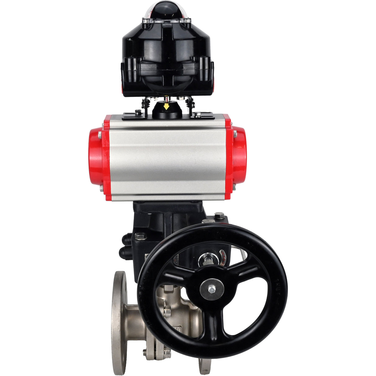 Ball valves Elephant BV3232P(2pc)-FP-F-ISO-H DN15-250 flanged, full bore, two-piece, stainless steel body. steel SS316, seal - PTFE, with pneumatic drive Elephant PA-DA 052-210 pneumatic distributor 4M310-08 24V gearbox MON LSU APL-510N-EX