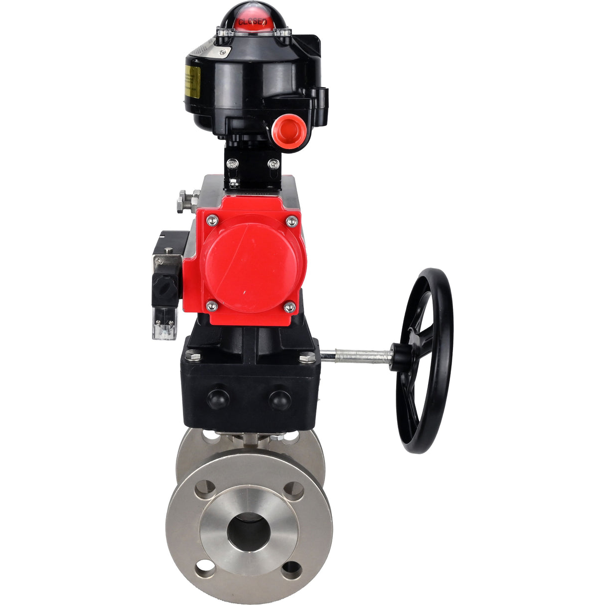 Ball valves Elephant BV3232P(2pc)-FP-F-ISO-H DN15-250 flanged, full bore, two-piece, stainless steel body. steel SS316, seal - PTFE, with pneumatic drive Elephant PA-DA 052-210 pneumatic distributor 4M310-08 24V gearbox MON LSU APL-510N-EX