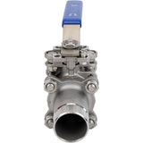 Ball valves Elephant BV3131P(3pc)-FP-W-H stainless steel SS304, full bore, three-piece, seal - PTFE, welded, with handle