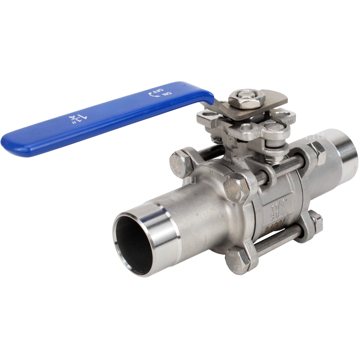 Ball valves Elephant BV3131P(3pc)-FP-W-H stainless steel SS304, full bore, three-piece, seal - PTFE, welded, with handle