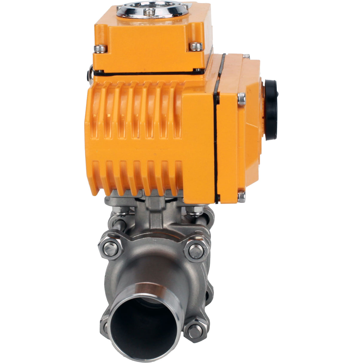 Ball valves Elephant BV3131P(3pc)-FP-W-ISO-H LONG full bore, body - stainless steel 304, welded, with 1/4-turn electric drive Elephant QT-N-EM-O1-220VAC-U1 220V