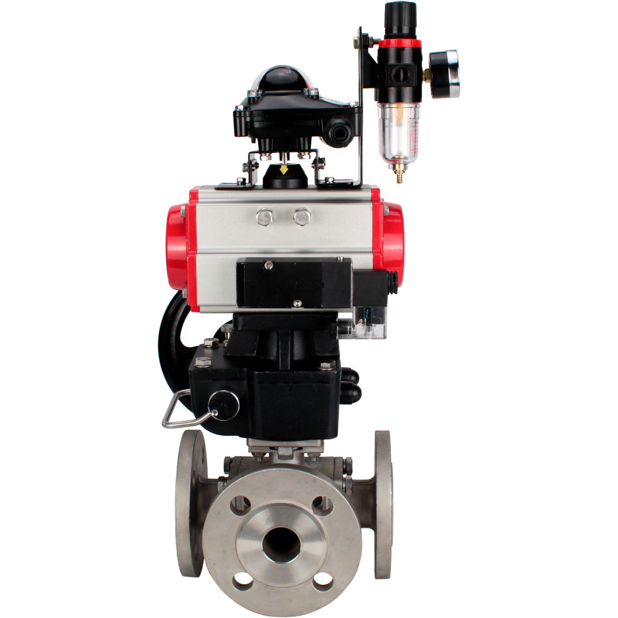 Ball valves Elephant BV3232P(4pc)-FP-3WL-F-ISO-H 16 bar full bore, flanged, body - stainless steel SS316, ISO flange F03/F04-F10/F12, square 9x9-19x19, s Mon/drive PA-DA, mon/distribution 4M310-08 220V, LSU APL-210N, Doubler MON3-700-T38-ISO and ATU A