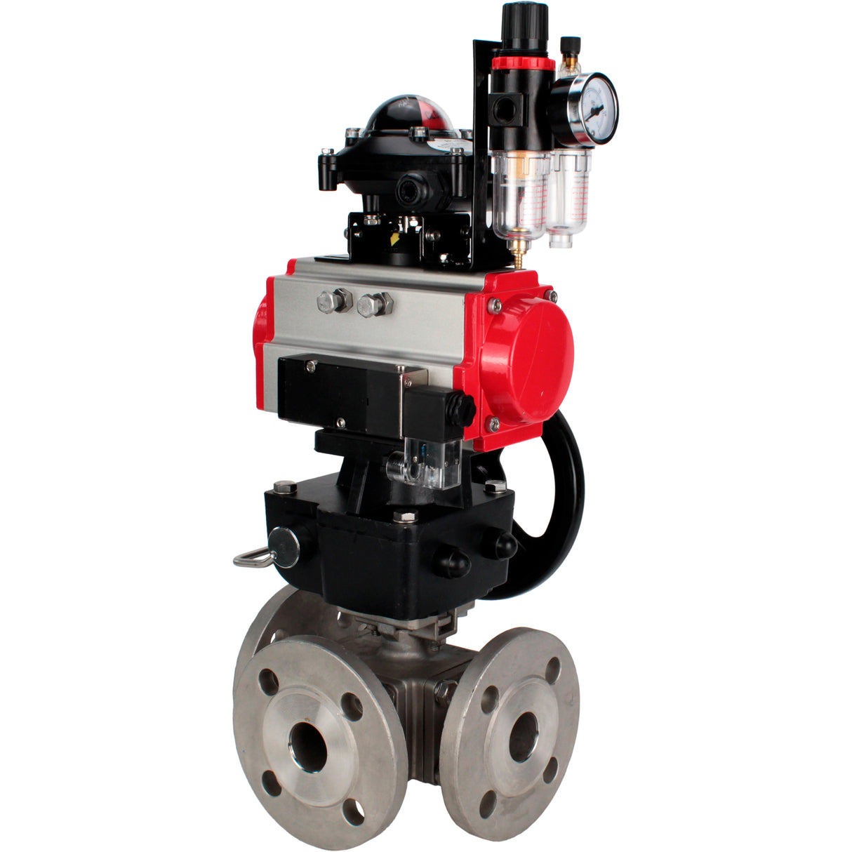 Ball valves Elephant BV3232P(4pc)-FP-3WL-F-ISO-H 16 bar full bore, flanged, body - stainless steel SS316, ISO flange F03/F04-F10/F12, square 9x9-19x19, s Mon/drive PA-DA, mon/distribution 4M310-08 220V, LSU APL-210N, Doubler MON3-700-T38-ISO and ATU A
