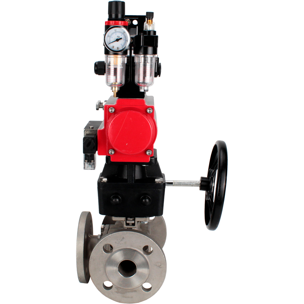 Ball valves Elephant BV3232P(4pc)-FP-3WL-F-ISO-H 16 bar full bore, flanged, body - stainless steel SS316, ISO flange F03/F04-F10/F12, square 9x9-19x19, s Mon/drive PA-DA, mon/distribution 4M310-08 220V, LSU APL-210N, Doubler MON3-700-T38-ISO and ATU A