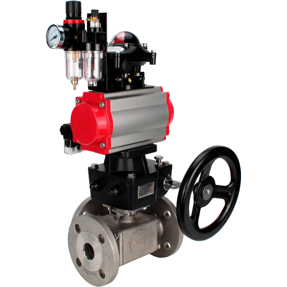 Ball valves Elephant BV3232P(4pc)-FP-3WL-F-ISO-H 16 bar full bore, flanged, body - stainless steel SS316, ISO flange F03/F04-F10/F12, square 9x9-19x19, s Mon/drive PA-DA, mon/distribution 4M310-08 220V, LSU APL-210N, Doubler MON3-700-T38-ISO and ATU A