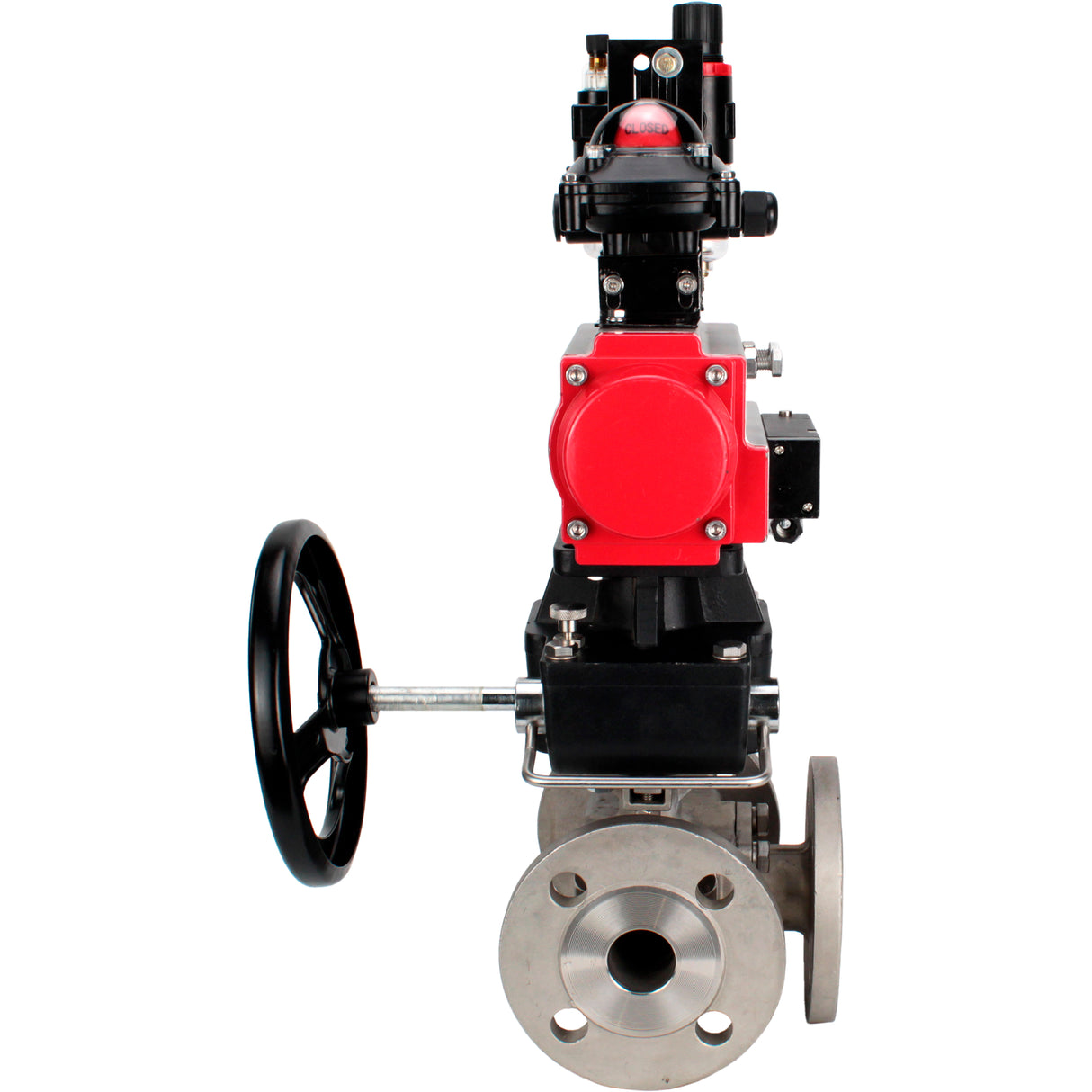 Ball valves Elephant BV3232P(4pc)-FP-3WL-F-ISO-H 16 bar full bore, flanged, body - stainless steel SS316, ISO flange F03/F04-F10/F12, square 9x9-19x19, s Mon/drive PA-DA, mon/distribution 4M310-08 220V, LSU APL-210N, Doubler MON3-700-T38-ISO and ATU A