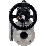 Ball valves Elephant BV3232P(4pc)-FP-3WL-F-ISO-H DN100 16 bar full bore, flanged, body - stainless steel SS316, ISO flange F10/F12, square 19x19, with double pneumatic actuator PA-DA-105-1 actions