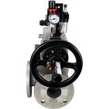 Ball valves Elephant BV3232P(4pc)-FP-3WL-F-ISO-H DN100 16 bar full bore, flanged, body - stainless steel SS316, ISO flange F10/F12, square 19x19, with pneumatic actuator PA-DA-105-1, pneumatic distributor 4M310-08 24V, LSU APL-210N and ATU AFC2000