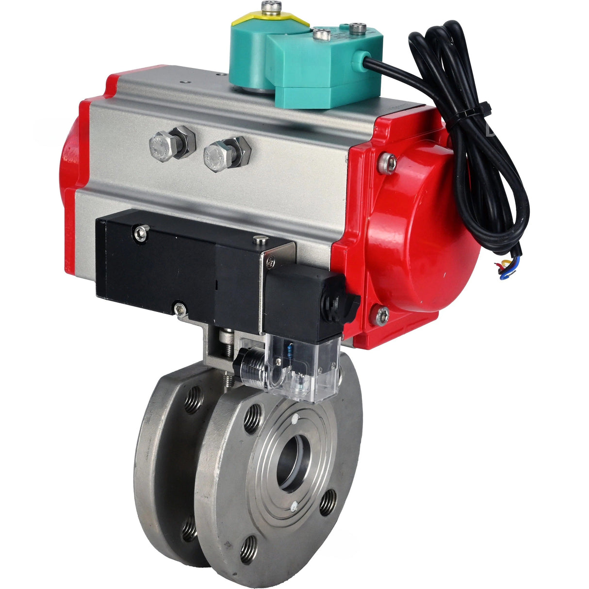 Ball valves Elephant BV3232P-FP-Fb-ISO-H DN15-100 16 bar full bore, interflange, body - 316 stainless steel, seal - PTFE, with PA-DA pneumatic actuator, pneumatic distributor 4M310-08 24V and ALS200D magnetic switch