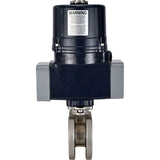 Ball valves Elephant BV3232P-FP-Fb-ISO-H full bore, interflanged, body - SS316 stainless steel, seal - PTFE, with electric quarter turn actuator Elephant QTSA-N-EM-O0-220VAC