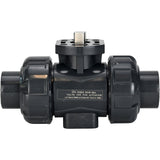 Ball valves Elephant BV4242E-FP-GRM-ISO, body material - UPVC, ball material - UPVC, seal - EPDM, with ISO flange and bare square stem