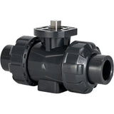 Ball valves Elephant BV4242E-FP-GRM-ISO, body material - UPVC, ball material - UPVC, seal - EPDM, with ISO flange and bare square stem