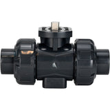 Ball valves Elephant BV4242E-FP-GRM-ISO, body material - UPVC, ball material - UPVC, seal - EPDM, with ISO flange and bare square stem