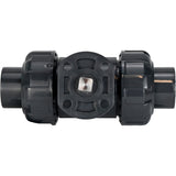 Ball valves Elephant BV4242E-FP-GRM-ISO, body material - UPVC, ball material - UPVC, seal - EPDM, with ISO flange and bare square stem