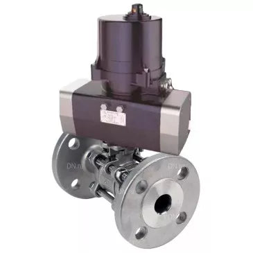 Ball valves Elephant BV3131P(3pc)-FP-F-ISO-H full bore, three-piece, flanged, body - stainless steel SS304, seal - PTFE, with electric quarter turn actuator Elephant QTSA-N-EM-O0-220VAC