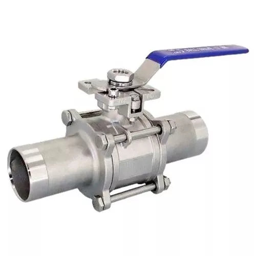 Ball valves Elephant BV3131P(3pc)-FP-W-ISO-H stainless steel SS304, full bore, three-piece, seal - PTFE, welded, with handle