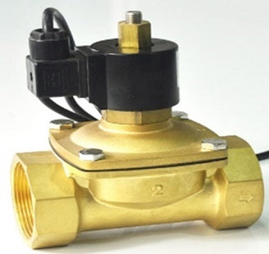 Two way normally open direct acting electric solenoid valve Elephant DHDF11-NO F 24V, body material - brass, seal - NBR