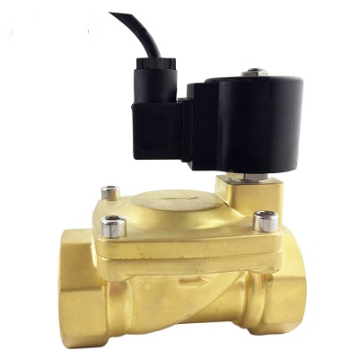 Two way normally open indirect acting electric solenoid valve Elephant DHDF21-NO 24V, body material - brass, seal - Viton