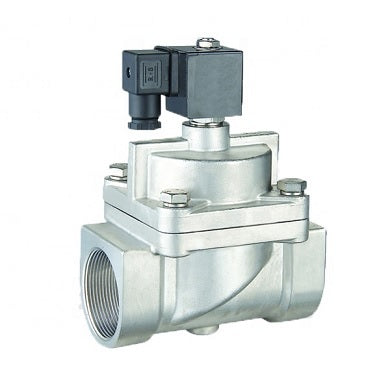 Two way normally closed indirect acting electric solenoid valve Elephant DHY-S-НЗ PTFE G 24V, body material - stainless steel AISI 304, seal - PTFE