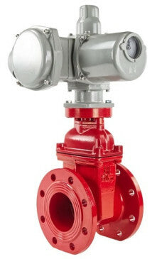 Wedge gate valve Elephant 30X939H PSI232 flange connection, body material - cast iron GGG50, wedge material - rubber, seal - EPDM, color -red, electric actuator GZ-380V