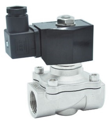 Two way normally closed direct acting electric solenoid valve Elephant DW21-S-НЗ VITON G S51B 110/220V, body material - stainless steel AISI 304, seal - Viton