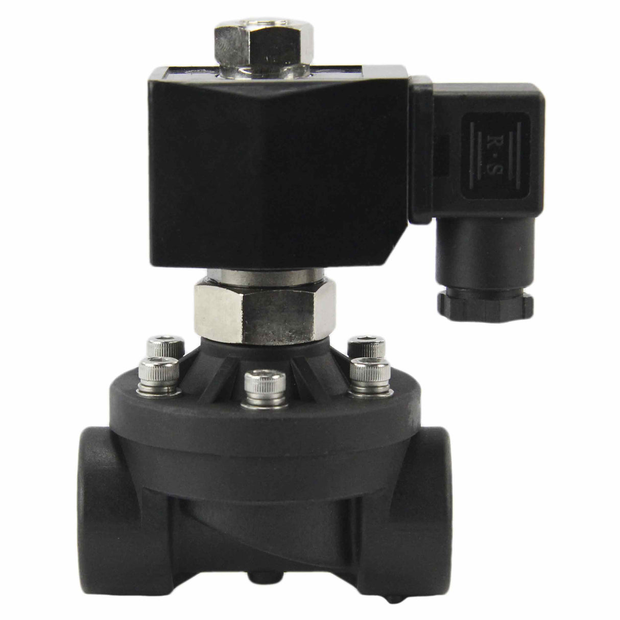 Two way normally open Semi-direct acting electric solenoid valve Elephant DW-51-NO VITON G 24V, body material - Nylon 66, seal - Viton