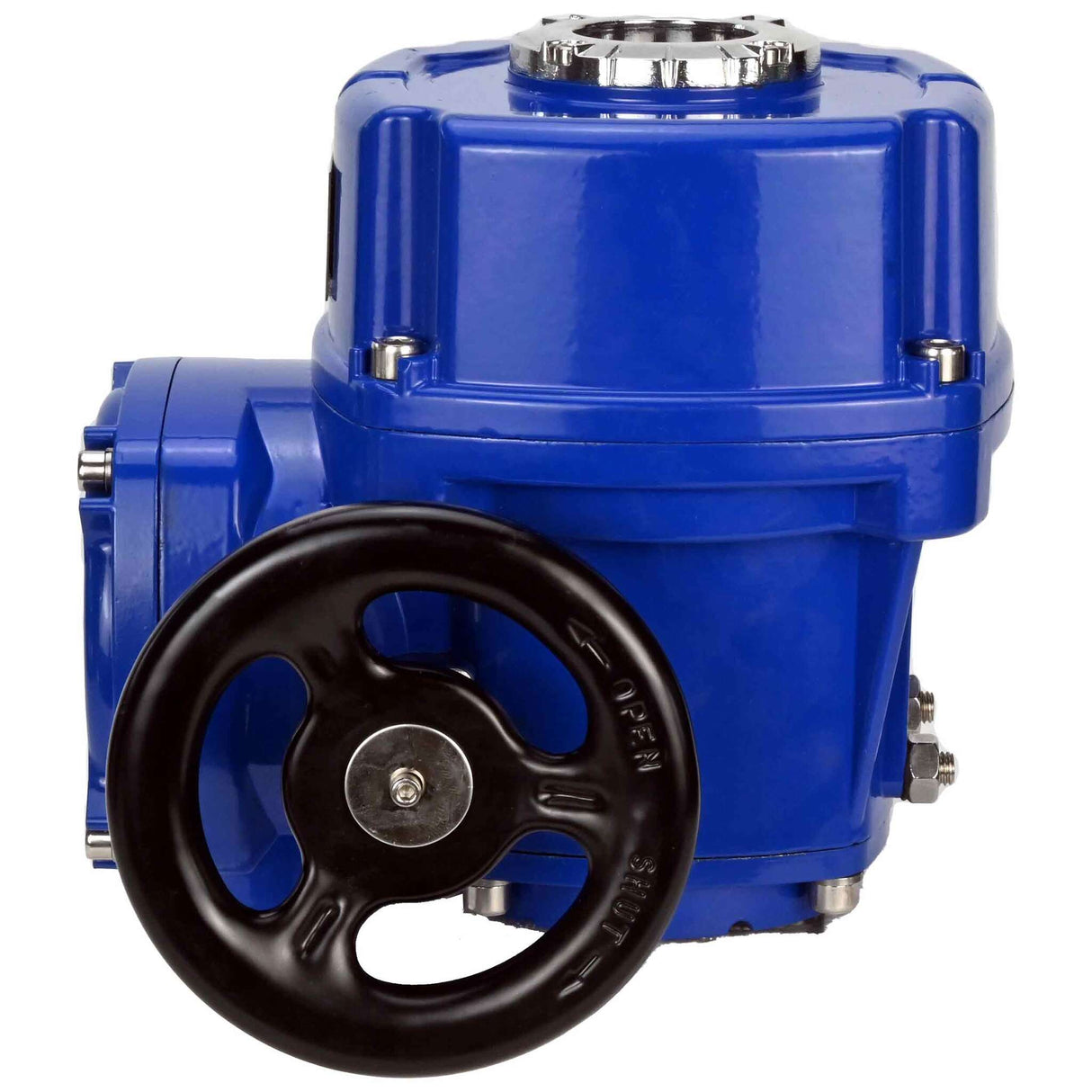 Quarter-turn electric actuator Elephant QT-W (M)-005-500 with torque coupling and steering wheel 380V