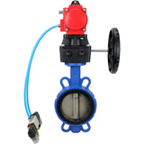 Water Butterfly Valve Elephant WBV1413E-2W-Fb-H, body material - cast iron GGG50, disk material - cast iron GGG40, seal - EPDM, with pneumatic actuator double action PA-DA, 4V320-08 220V, handwheel MON