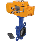 Water Butterfly Valve Elephant ggg50-316l-epdm-elephant-110/220-0-10, body material - cast iron GGG50, disk material - stainless steel AISI 316L, seal - EPDM, electric actuator operated