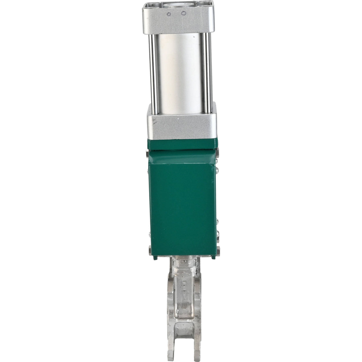 Knife gate valve Elephant GVKR3131E-2W-Fb-2P, body material - stainless steel AISI 304, knife material - stainless steel AISI 304, seal - EPDM, pneumatic actuator