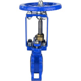 Knife gate valve Elephant GVKN1331E-2W-Fb-S, body material - cast iron GGG40, knife material - stainless steel AISI 304, seal - EPDM, handwheel