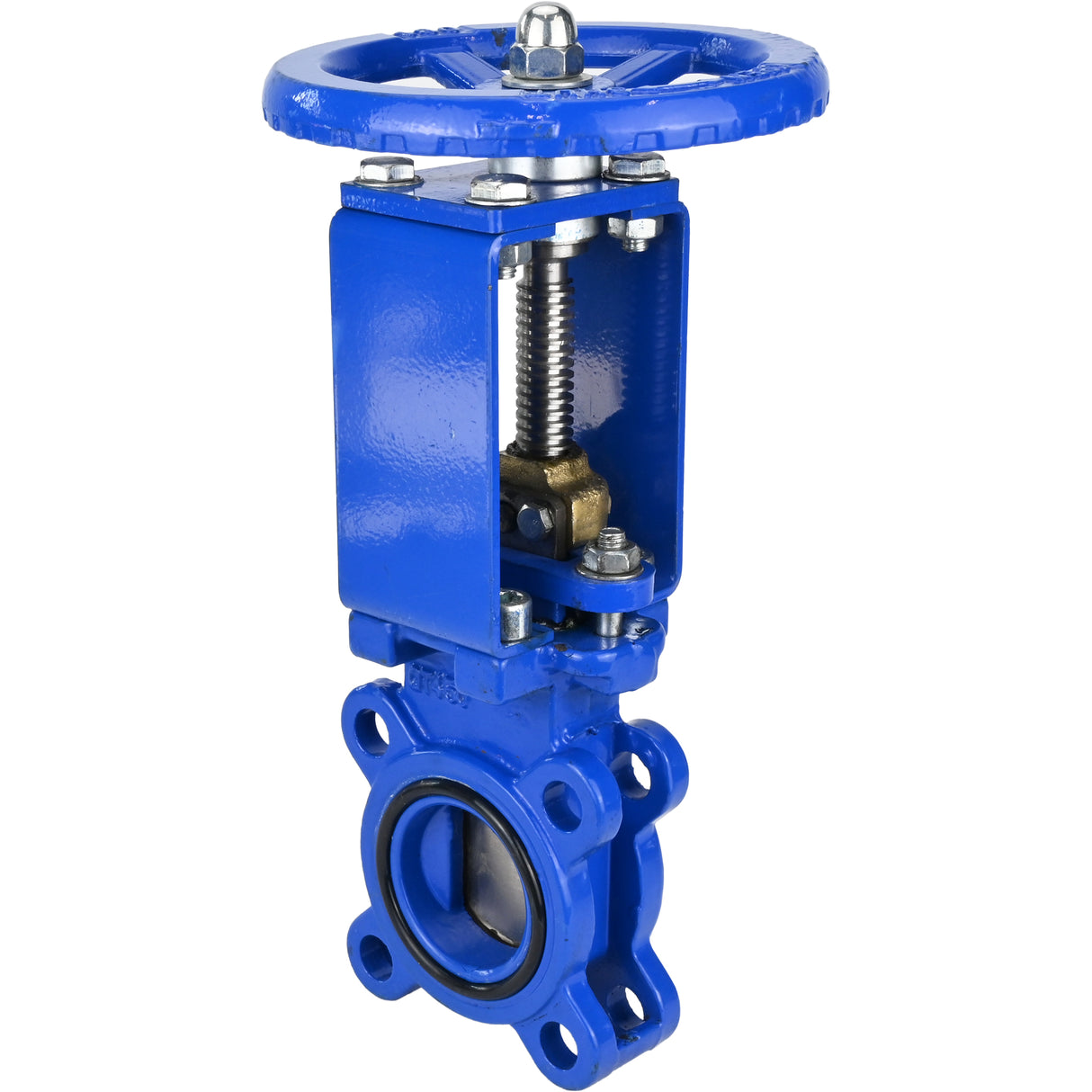 Knife gate valve Elephant GVKN1331E-2W-Fb-S, body material - cast iron GGG40, knife material - stainless steel AISI 304, seal - EPDM, handwheel