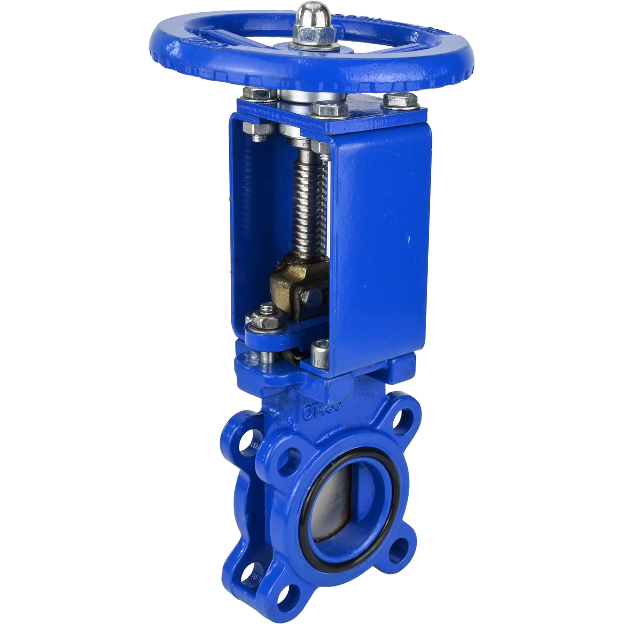 Knife gate valve Elephant GVKN1331E-2W-Fb-S, body material - cast iron GGG40, knife material - stainless steel AISI 304, seal - EPDM, handwheel
