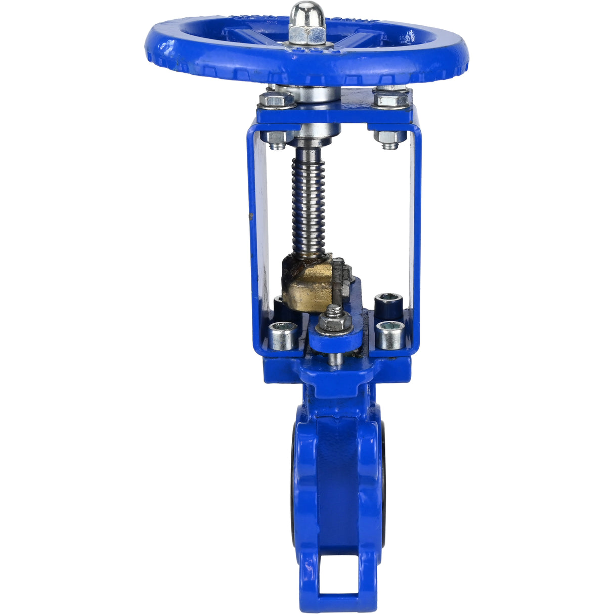 Knife gate valve Elephant GVKN1331E-2W-Fb-S, body material - cast iron GGG40, knife material - stainless steel AISI 304, seal - EPDM, handwheel