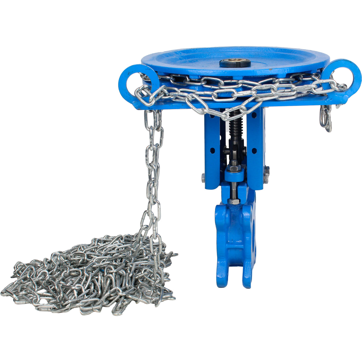 Knife gate valve Elephant GVKR1331N-2W-Fb-CC, body material - cast iron GGG40, knife material - stainless steel AISI 304, seal - NBR, handwheel with chain