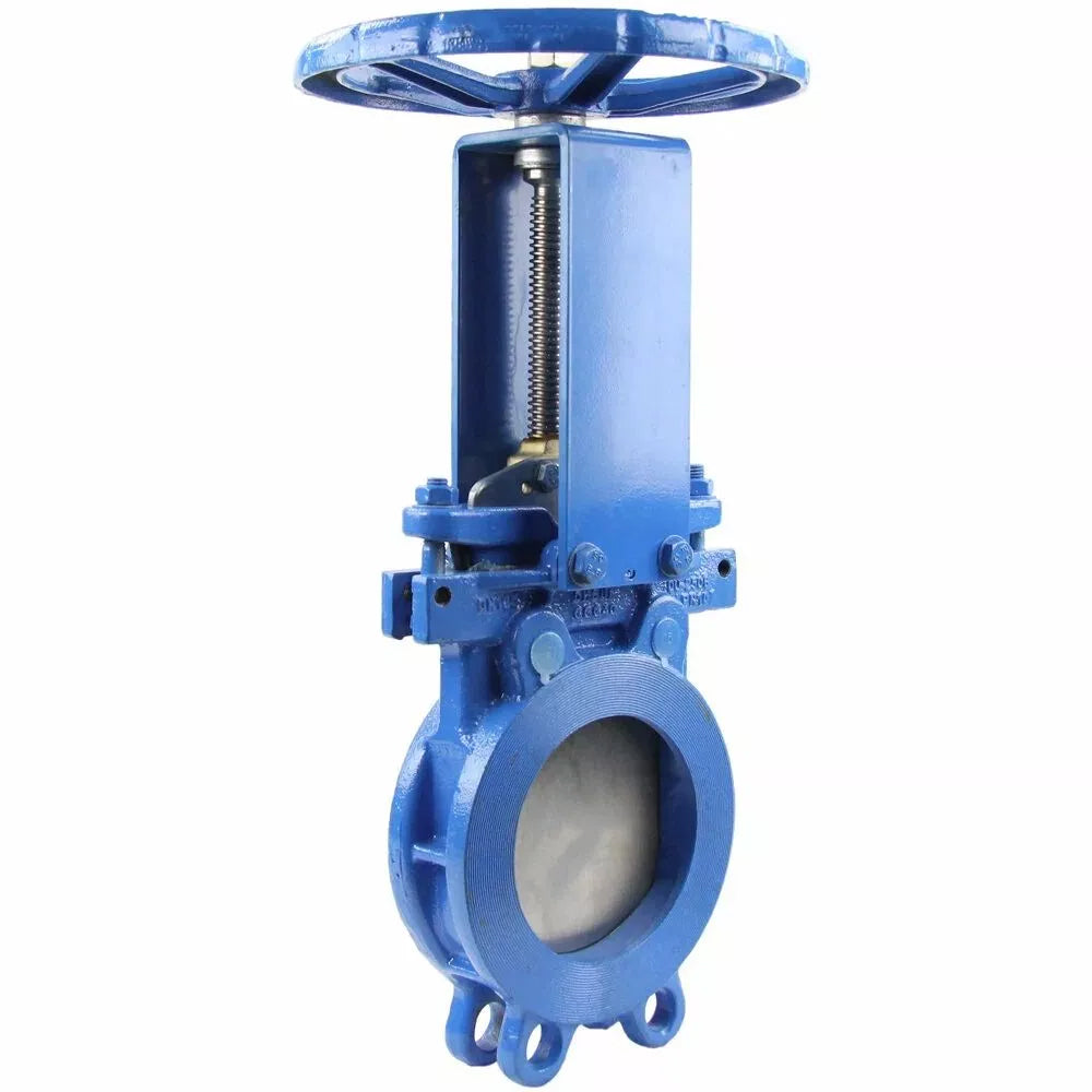 Knife gate valve Elephant GVKR1331M-1W-Fb-S, body material - cast iron GGG40, knife material - stainless steel AISI 304, seal - metal, handwheel