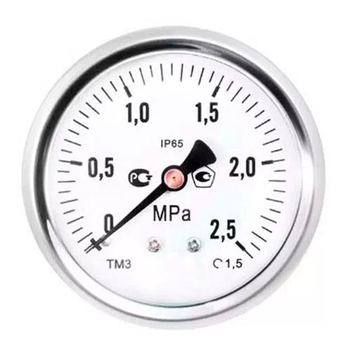 Manometers vibration-resistant Elephant MB-311-A1, axial, stainless steel 304, accuracy class 1