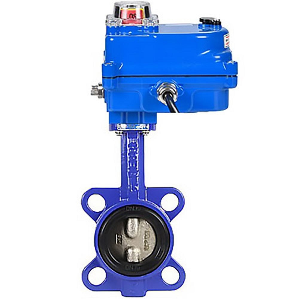 Water Butterfly Valve Elephant gg25-316l-nbr-elephant-110/220v, body material - cast iron GG25, disk material - stainless steel AISI 316L, seal - NBR, electric actuator operated