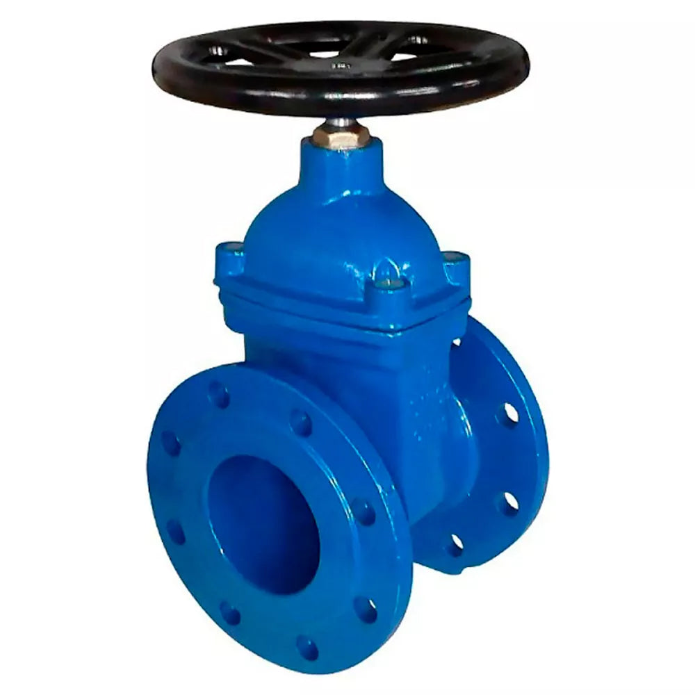 Wedge gate valve Elephant 30X39H GVWN1414E-2W-F-S, body material - cast iron GGG50, wedge material - cast iron + EPDM, seal - EPDM, handwheel, color - blue