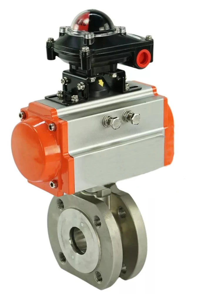 Water Butterfly valves Elephant BV3232P-FP-Fb-ISO-H DN80-100 16 bar full bore wafer type, body - stainless steel AISI 316, seal - PTFE, with pneumatic actuator Elephant PA-DA and APL-210N